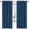 YSTELLAA Tende 100% Oscuranti Per Interni 2 Pezzi, 140×160cm, Effetto Lino, Tende Termiche, Con Anelli, Tenda Termica Isolante Freddo E Caldo, Fonoassorbenti, Moderne, Blu