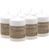 seit 1744 müller KERZEN Müller Kerzen PRO NATURE Candele Bianche - Set di 6 Candele Steariche - 6,8 x 10 cm - Durata 20 Ore - Cera Naturale Senza Paraffina e Olio di Palma - Non Profumate - Qualità RAL