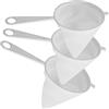 MGE World MGE - Confezione da 3 colini in tessuto da cucina, maglia fine di flanella e PVC, filtro per alimenti, kefir e preparazioni fatte in casa, riutilizzabili