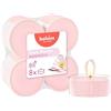 Bolsius - True Scents Tealights Profumati - Fragranza Magnolia - Set di 8 Pezzi - Colore Rosa - Lunga Durata di 8 Ore - Estratti Naturali - diametro 57 mm - Cera - Senza Fumo - San Valentino