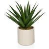 hjh OFFICE Pianta artificiale di agave, circa 45 cm, replica realistica, mix di plastica e tessuto di alta qualità, sempreverde e non richiede manutenzione, ideale per ufficio, soggiorno e decorazione