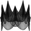 PAPU 215 x 500 cm Halloween Nero Rete Tessuto Creepy Panno Spettrale Cheesecloth Cotone Mabric Panno Spaventoso Halloween Decorazioni Outdoor (Nero)