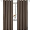 YSTELLAA Tende 100% Oscuranti Per Interni 2 Pezzi, 140×240cm, Effetto Lino, Tende Termiche, Con Anelli, Tenda Termica Isolante Freddo E Caldo, Fonoassorbenti, Moderne, Caffè