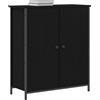vidaXL Mobile da Buffet Rovere Nero 70x30x80 cm Legno ingegnerizzato e Acciaio