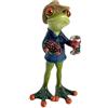 formano Rana viticoltore con bicchiere da vino, 16 cm, dipinta a mano, statuetta decorativa smaltata - dalla popolare serie Froschhausen ricca di dettagli, idea regalo originale per amanti del vino e