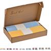 Tadussi ® Telo Mare - Grande Fouta - XXL Asciugamano da spiaggia - 100 x 200 cm - Set da 2 per Sauna, Hammam e Picnic per uomo e donna - 100% cotone - Giallo e Celeste