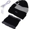 Generic Cappello da Berretto riscaldato USB - Capo treatant Termico Invernale | Cappello Caldo Elettrico con Sciarpa al Collo, Cappello di Riscaldamento Fisso per attività di Escursionismo, Pattinaggio