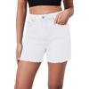 Alaster Queen Pantaloncini da donna elasticizzati in denim, con orlo Raw