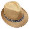 Luna Roy Cappello Fedora Stile Panama, Borsalino con Nastro Decorativo, Cappello Estivo Moderno, Casual., marrone, 59