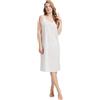 BEAUTELICATE Abitino Sottoveste Donna Cotone Vintage Sottoveste Scollo a V Sexy Camicia da Notte Estiva Spalline Regolabili Lingerie (Avorio - Lunghezza Midi, S)