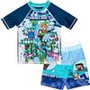 Minecraft Raglan - Costume da bagno e rash guard UPF 50+, taglie da bambino a bambino grande (4-18-20)