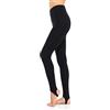 JJJ Fashion JJJ Leggings da donna in jersey di cotone e spandex, con staffa, taglia S