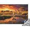 XiaopangXY Savanna Wildlife 1000 Pezzi Puzzles Riciclato Lion in Mirror Image Puzzle per anziani accessori per giochi di puzzle per Family And Friends Birthdays Great Gift 52x38cm/1000 pezzi