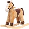ROCK MY BABY Cavallo scuotibile per neonati - Marrone scuro - 18 mesi+ - Giocattolo di peluche con suono realistico - Imbottitura morbida - Certificato CPC (marrone scuro)