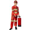 Funidelia | Costume da pompiere zombie per bambina e bambino Morto vivente, Halloween, Horror - Costume per bambini e accessori per Feste, Carnevale e Halloween - Rosso
