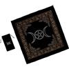 KOMBIUDA Set di Tessuto Nero per Tavolo Tarocchi, 1 Pezzo, Lavabile | Borsa Porta Carte Inclusa, No Perdita di Pelucchi, Uso Divinazione e Gioco, Decorativo