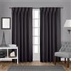Exclusive Home Satin Plissettato Tessuto Oscurante Tab della Finestra Tenda a Pannello, Paio, Antracite, 52 x 84 cm