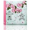 Arpan Album fotografico per 200 foto, 10 x 15 cm, stile vintage, con gabbia per uccelli e rose