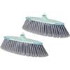 VIGAR Scopa Antiurto, Turchese/Grigio, Medio