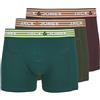 JACK & JONES JACK&JONES JACDARVIN Solid Trunks 3 Pack SN, Boxer a Pantaloncino Uomo, Kombu Green/Pack:Deep Teal - Vineyard Wine,