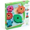 DJECO Puzzle e gioco di impilamento in legno,Djeco,Eta18 mesi+