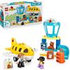 LEGO DUPLO La Prima Volta in Aeroporto - Gioco Educativo per la Motricita Fine con Aereo Giocattolo, 2 Figure e un Orsacchiotto - Eta 2+