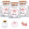 Doni Bomboniere Set Bomboniere Compleanno 12PZ Barattolini in Vetro 4x4x4 Portaconfetti Trasparenti Tappo Sughero 12PZ Adesivi Personalizzabili 12PZ Bustine Confetti Tema Unicorno Gadget Evento