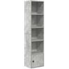 vidaXL Libreria Grigio Cemento 31x24x127 cm in Legno Multistrato