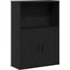 vidaXL Libreria Rovere Nero 60x24x85 cm in Legno Multistrato