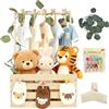 Simabsie Cassetta in legno per baby shower, cestino regalo per neonati con ganci