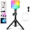NEEWER Luce Video RGB Magnetica con Treppiede Tavolo e 3 Cold Shoe, Luce LED per Fotocamera a Colori 360°,CRI97+/20 Scene/2500K-8500K, Mini Luce Pannello Ricaricabile da 2000mAh per Foto Video,RGB61