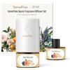 SenseFlow Diffusore di Oli Essenziali SF101 PRO Ultrasuoni Senza Acqua Profumatore per Ambienti, 100% Vegetale, Aroma Fino a 120 Giorni, LED, Ideale per Casa, Hotel e Studio - Citrus Bloom Noir