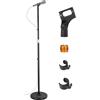 NEEWER Asta Microfono da Terra, Supporto Mic Regolabile Staccabile a 3 Sezioni con Morsetto e Base Appesantita, Compatibile con Blue Yeti HyperX QuadCast Shure SM58 Samson Q2U Fifine K669B, MS045