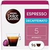 NESCAFÉ DOLCE GUSTO Espresso Decaffeinato Caffè, 6 Confezioni da 16 Capsule (96 Capsule Compatibili Nescafé Dolce Gusto)