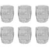 Cereria Di Giorgio - Set da 6 Porta Candele e Tealight in Vetro Trasparente - Larghezza 5.9 cm Altezza 5.9 cm Profondità 6 cm - Ideale per la Decorazione di Case ed Eventi