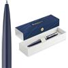 Waterman Impression Penna a sfera | Punta media con ricarica inchiostro blu | Lacca blu con finiture placcate in palladio | Confezione regalo