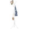 SONGMICS Appendiabiti da Terra, Attaccapanni in Metallo, per Vestiti Borse Cappelli, Altezza 175 cm, 16 Ganci, Ingresso Soggiorno Camera da Letto, Bianco Nuvola RCR081WC01