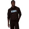 Calvin Klein Uomo Felpa con Cappuccio Terry Box Graphic Regular Fit, Nero (Black), XXL