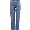ONLY Onlumi MW Mom Straight DNM Pim920 Noos, Media Blu Denim, (L) W x 32L