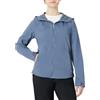 Amazon Essentials Giacca da Trekking Tecnica con Cappuccio, Idrorepellente, Vestibilità Comoda Donna, Grigio Ardesia, L