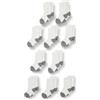 Amazon Essentials Calzettoni in Cotone Unisex - Bambini e ragazzi, Confezione da 10, Bianco/Grigio, L (8-12 anni)