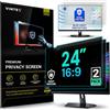 VINTEZ [2 Pack] 24 Inch 16:9 Privacy Screen for Computer Monitor and Laptop - Anti Glare Protector Film Blue Light Filter Eye Protection - Computer Screen Privacy Shield