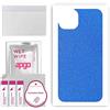 apgo BACK SKIN Film Pellicola protettiva Protezione Posteriore per Apple iPhone 15, skin sticker film foil vinyl Blu pastello opaco