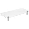 MUSISALY Supporto Monitor da Tavolo in Acrilico con Base in Metallo Altezza per Monitor Laptop e Notebook Ufficio e Casa Organizer per Scrivania