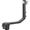 Niceyrig Staffa di montaggio per monitor a forma di L con guida NATO e adattatore per scarpa fredda Manopola di smorzamento rotante a 360°, fori filettati da 1/4 per microfono, luce LED, estensione