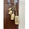 Senza marchio Set di 4 campane mucca gigante Harmony enormi vintage fatte a mano rustiche p...