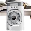 Generisch Condizionatore climatizzato, condizionatore personale, ventilatore di raffreddamento 'aria USB foderato, luce notturna a 7 colori, 3 umidificatori Nebir da scrivania, 26 x 16 cm