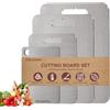 Kunaxku Taglieri in acciaio inox set 4 pz | Nido d'ape antibatterici lavastoviglie | Set 4 taglieri in acciaio inox SUS304 alveolati, bifacciali antibatterici, lavastoviglie, spianatoia per impastare