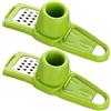 TopHomer 2PSC Aglio Grattugia Strumento Aglio Press Aglio Tritacarne Grattugia per Cucina (Verde)