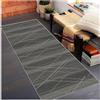 Siunwdiy Siiunwdiy Tappeto Corridoio Grigio Scuro 70x130cm Lavabile in Lavatrice, Passatoia Cucina Antiscivolo con Design Geometrico Moderno - Tappeto Runner per Scale/Entrata/Corridoio Interno/Esterno